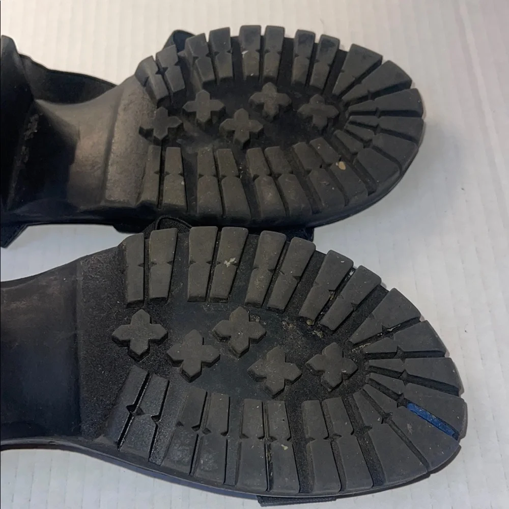 Jellypop Girls 4M Black Chunky Block Heel Platform Sandals EUC